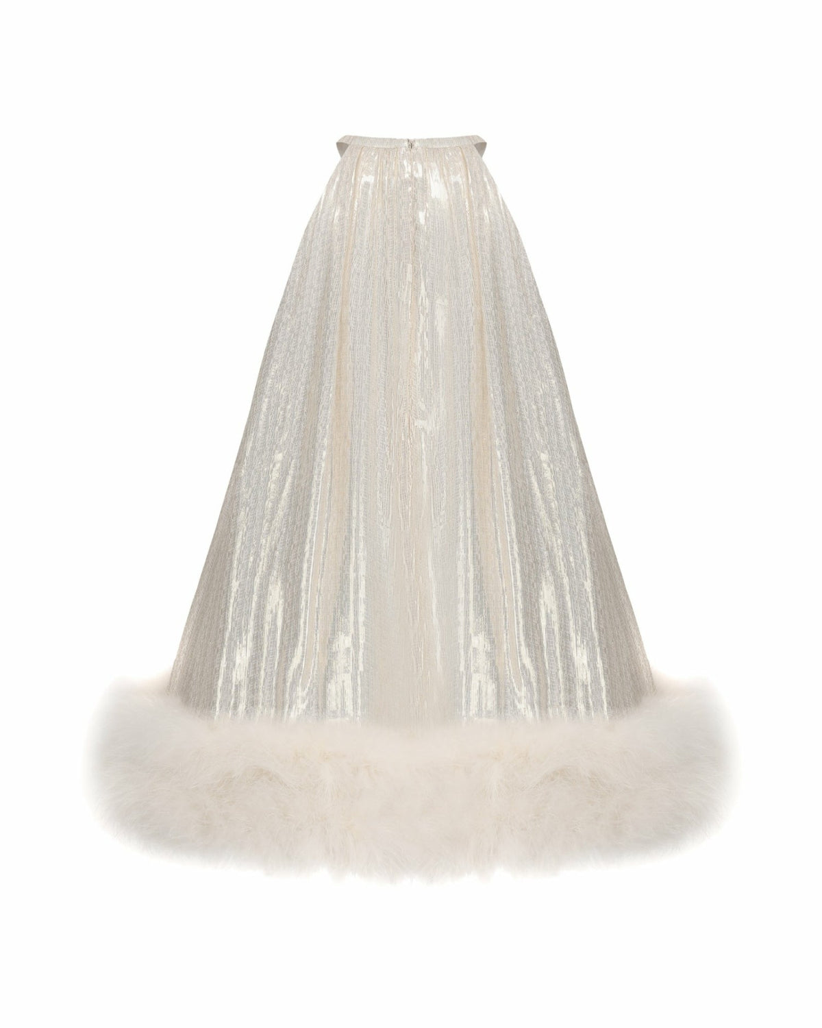Viola Fur Mini Dress: White Mini Dress for Wedding After-Party - Nana Jacqueline