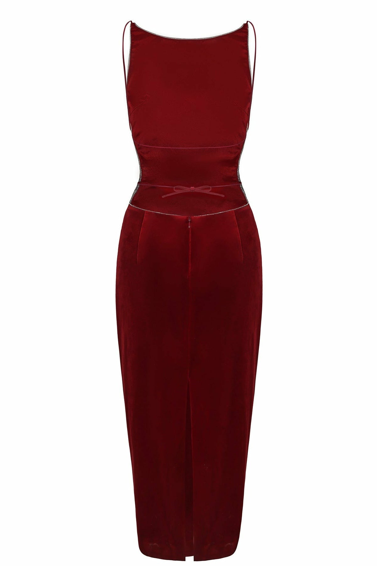 Cristina Dress: Red Midi Dress for Cocktail Party - Nana Jacqueline