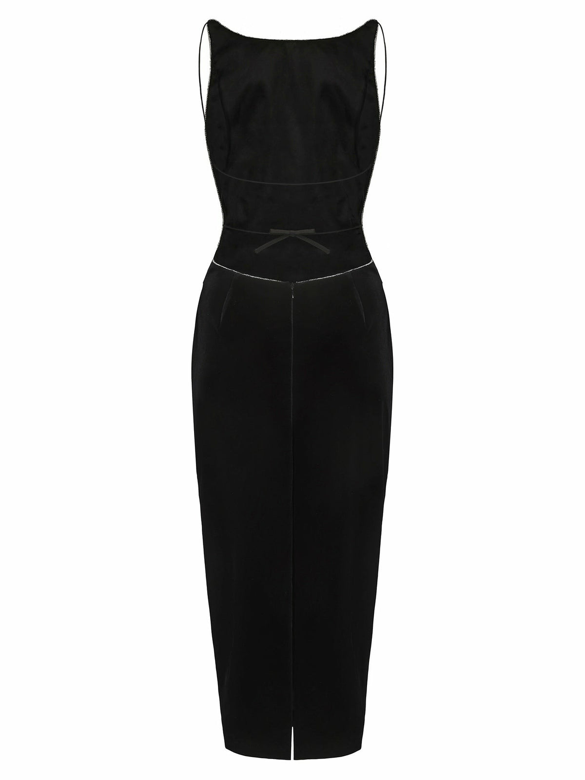 Cristina Dress: Black Midi Dress for Cocktail Party - Nana Jacqueline