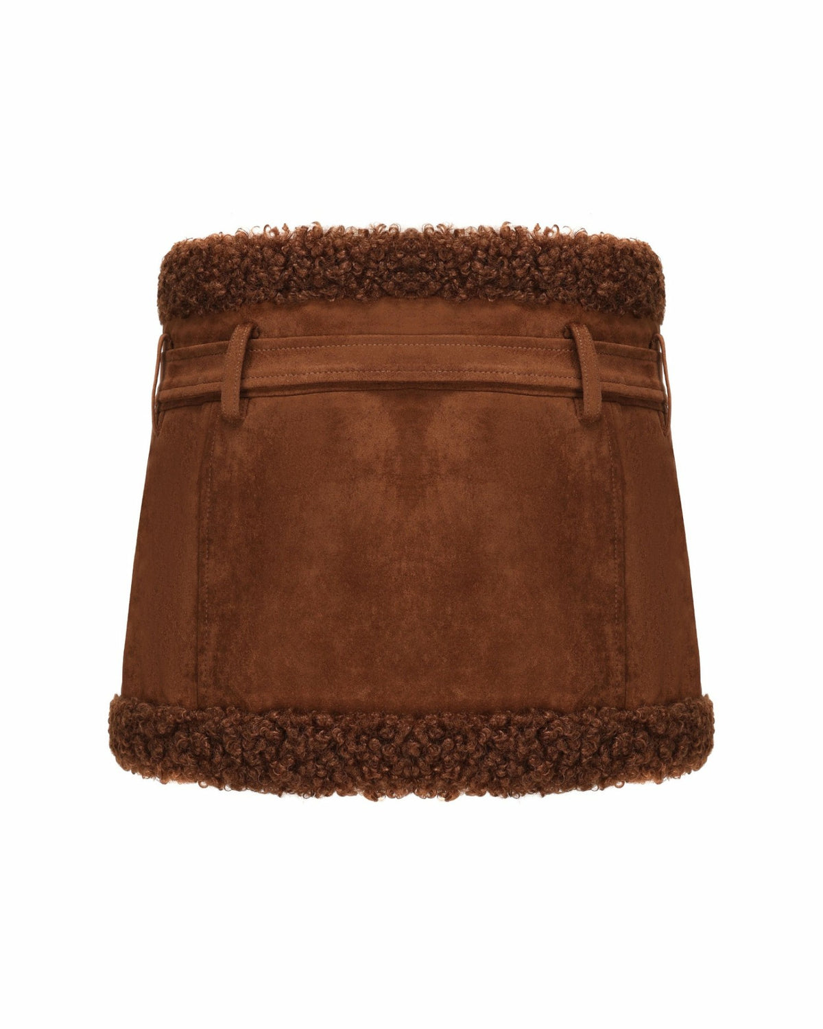 Margo Suede Skirt: Brown Mini Skirt for Fall Brunch - Nana Jacqueline