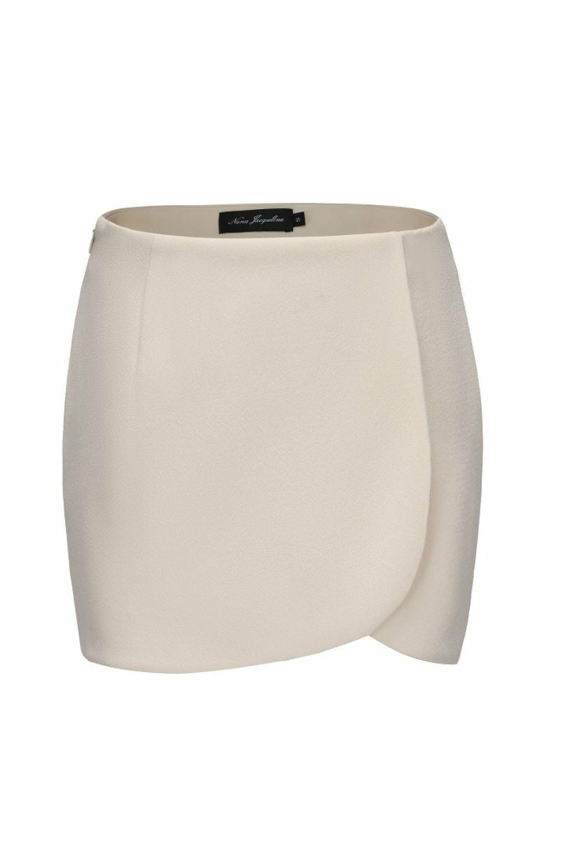 Chloe Skirt: Beige Skirt for Brunch - Nana Jacqueline
