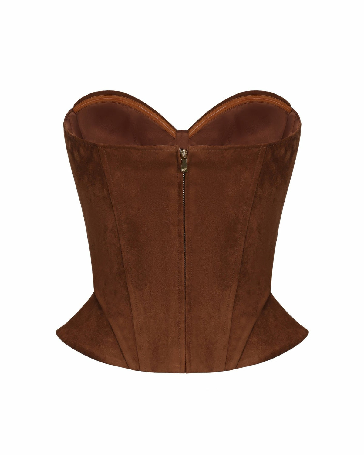 Sienna Suede Top: Brown Corset Top for Date Night - Nana Jacqueline