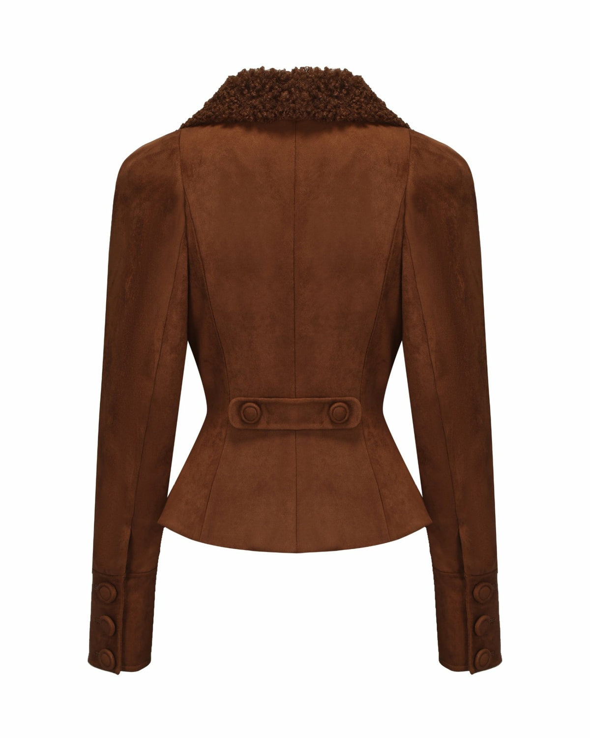 Celine Suede Coat: Brown Suede Coat for Fall Evening Outfit - Nana Jacqueline