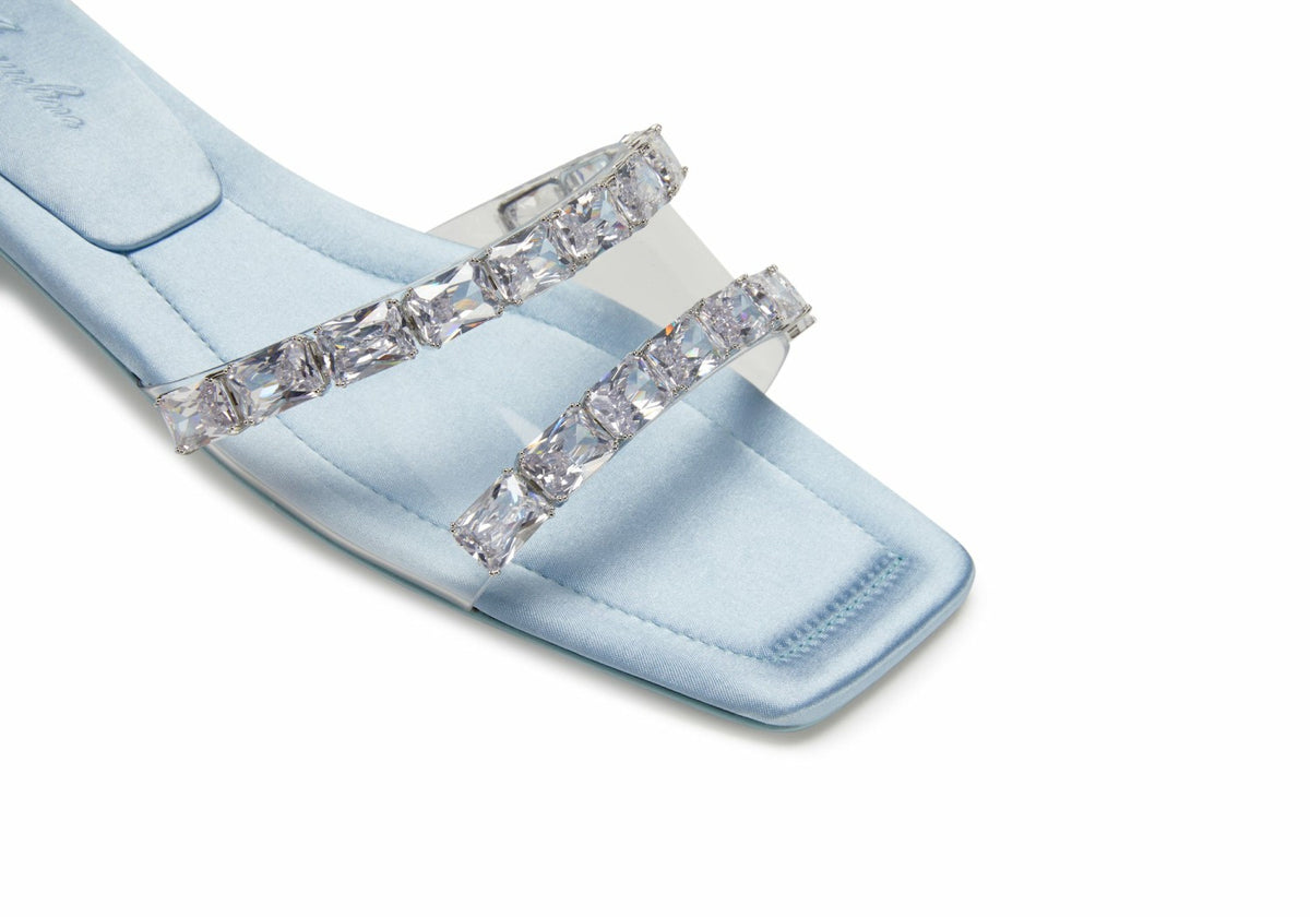 Alexandra Diamond Sandals: Blue Sandals for Resort Wear - Nana Jacqueline