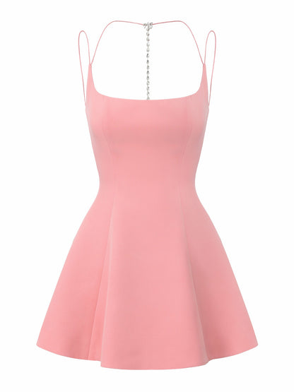 Giana Open-Back Crystal Pink Dress - Nana Jacqueline