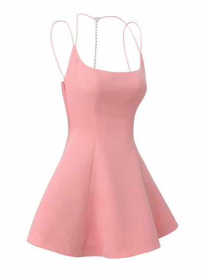 Giana Open-Back Crystal Pink Dress - Nana Jacqueline