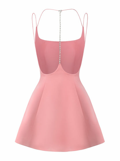 Giana Open-Back Crystal Pink Dress - Nana Jacqueline