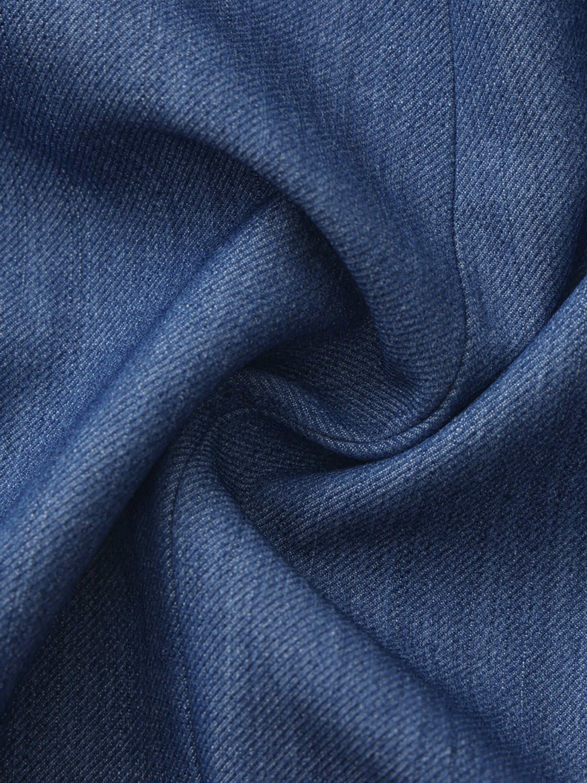 Alia Puff Sleeve Contrast Lapel Blue Dress - Nana Jacqueline