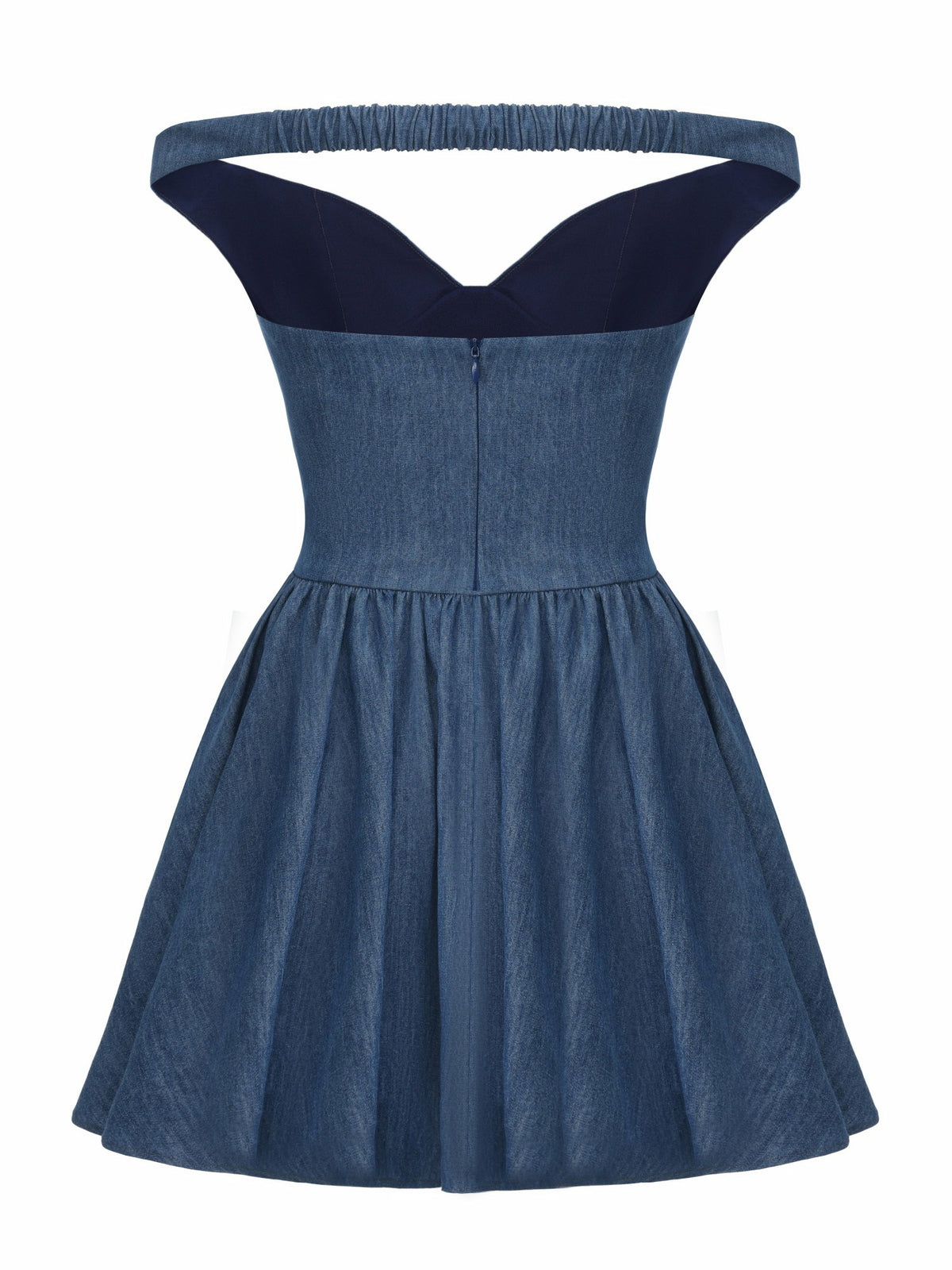 Isabela Crystal Button Blue Dress - Nana Jacqueline