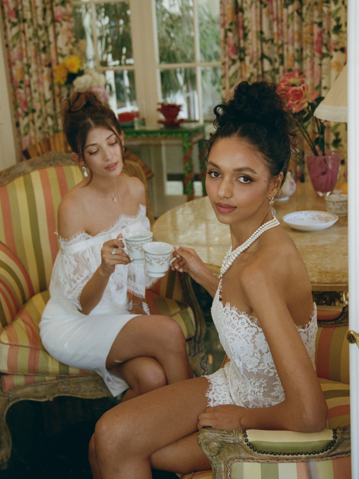 Mara Strapless Lace White Dress - Nana Jacqueline