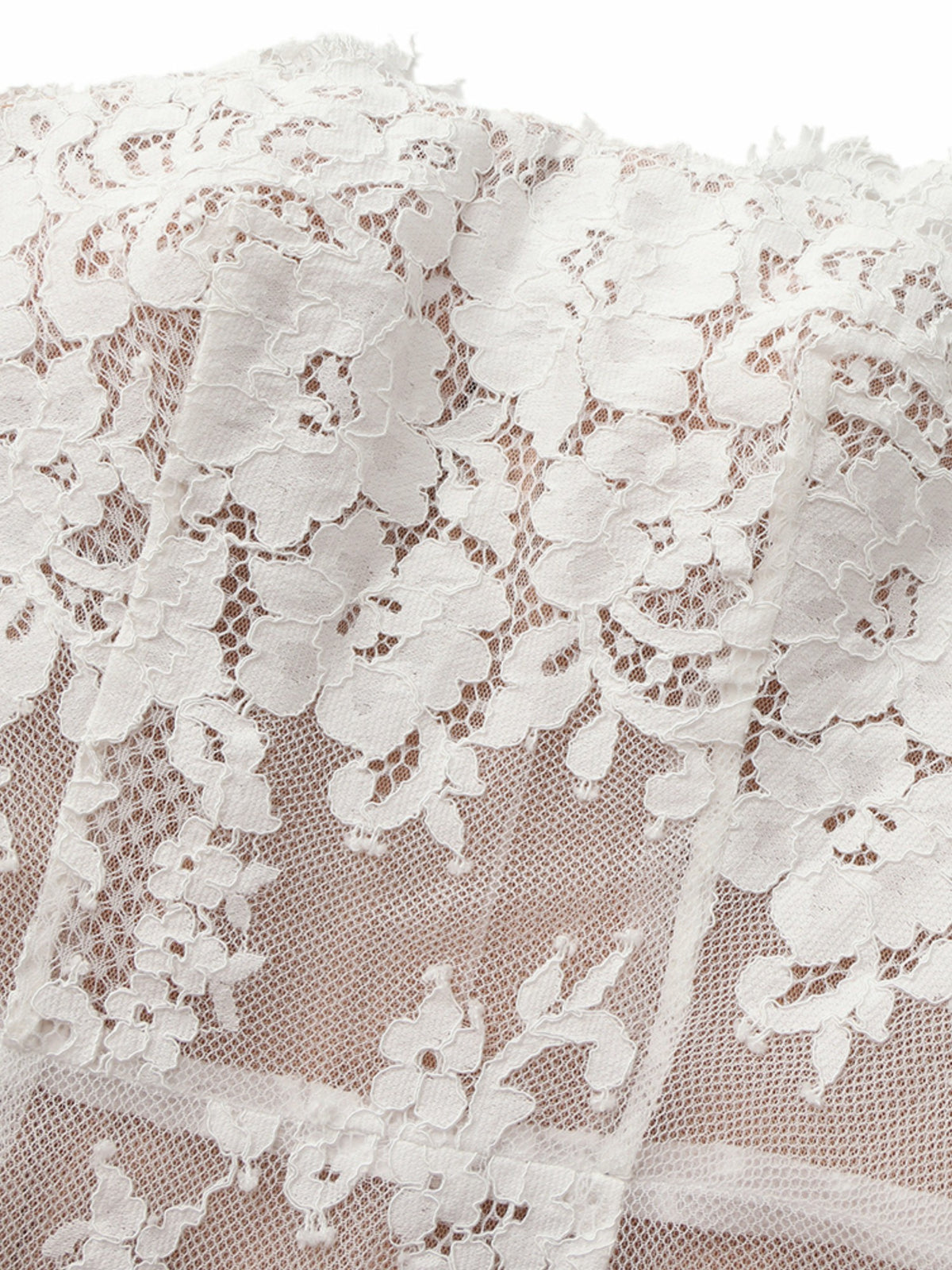 Mara Strapless Lace White Dress - Nana Jacqueline