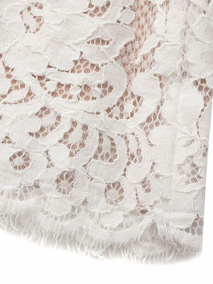 Mara Strapless Lace White Dress - Nana Jacqueline