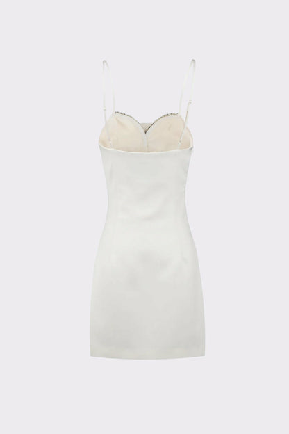 Elsie Dress: White Mini Dress for Wedding After-Party - Nana Jacqueline