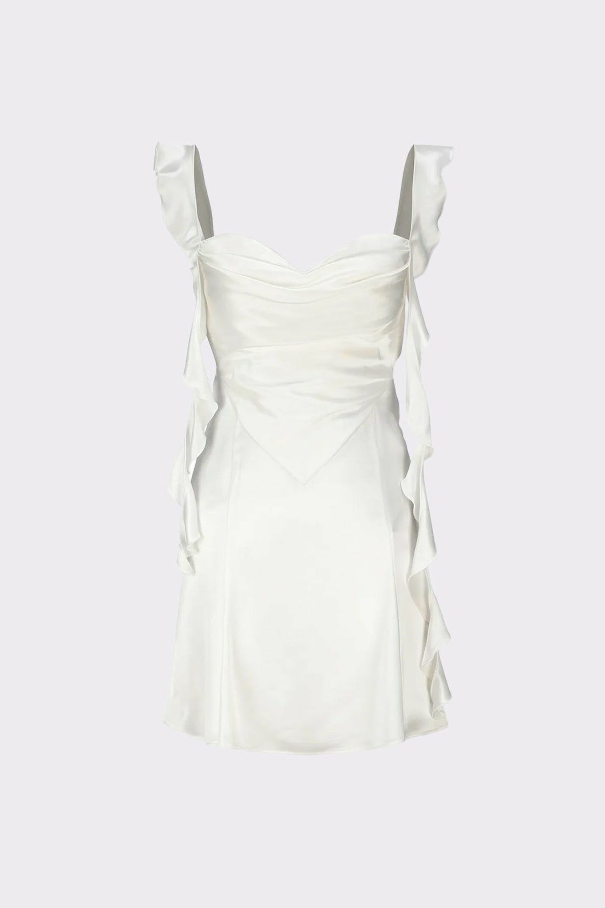 Karina Dress: White Mini Dress for Engagement Party - Nana Jacqueline
