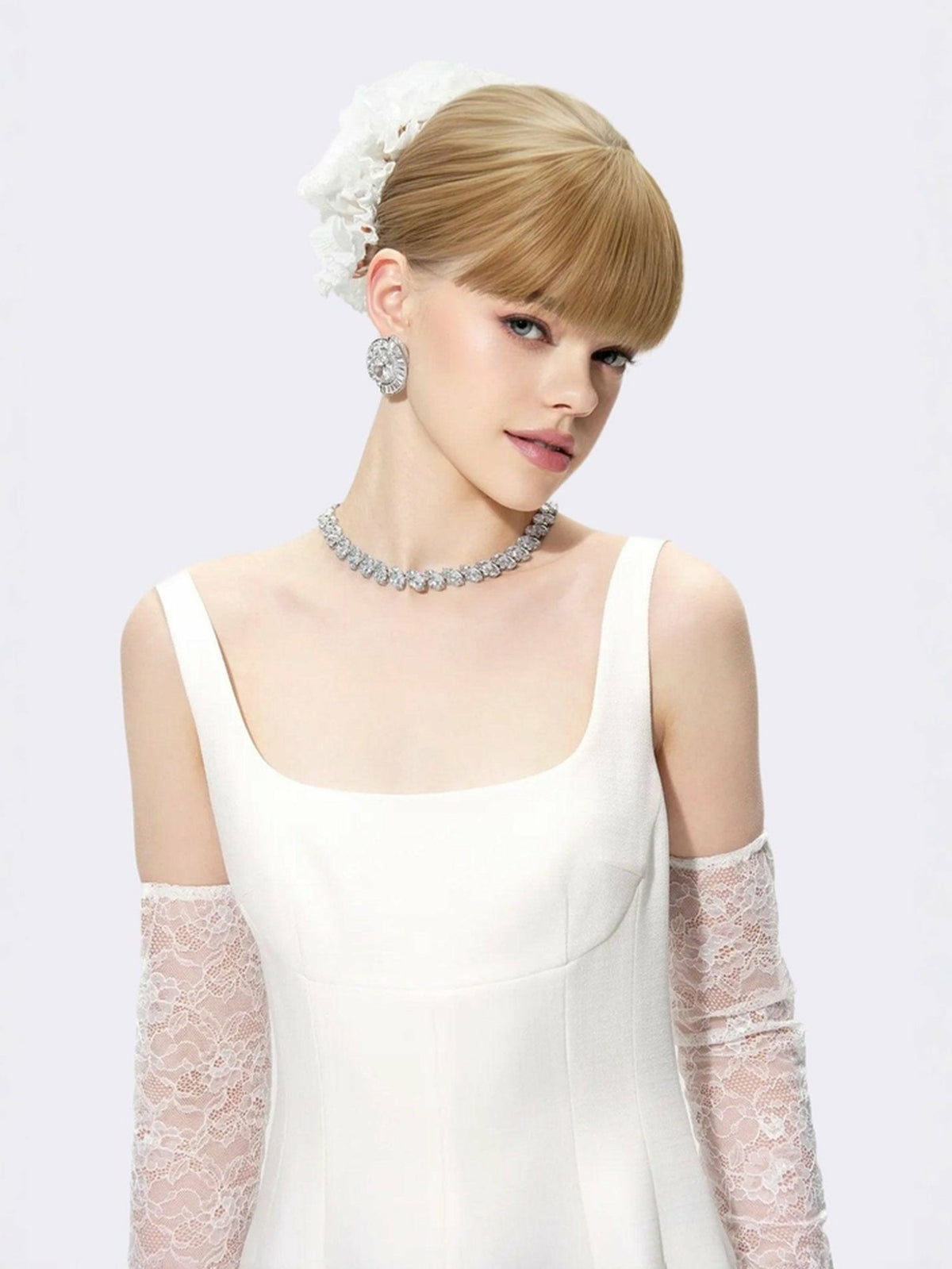 Marianne Dress: White Mini Dress for Bridal Shower - Nana Jacqueline