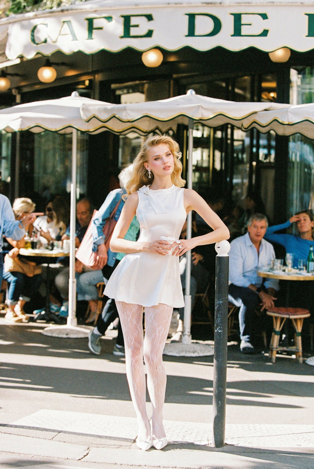 Lila Satin Mini Dress: White Mini Dress for Bridal Shower - Nana Jacqueline