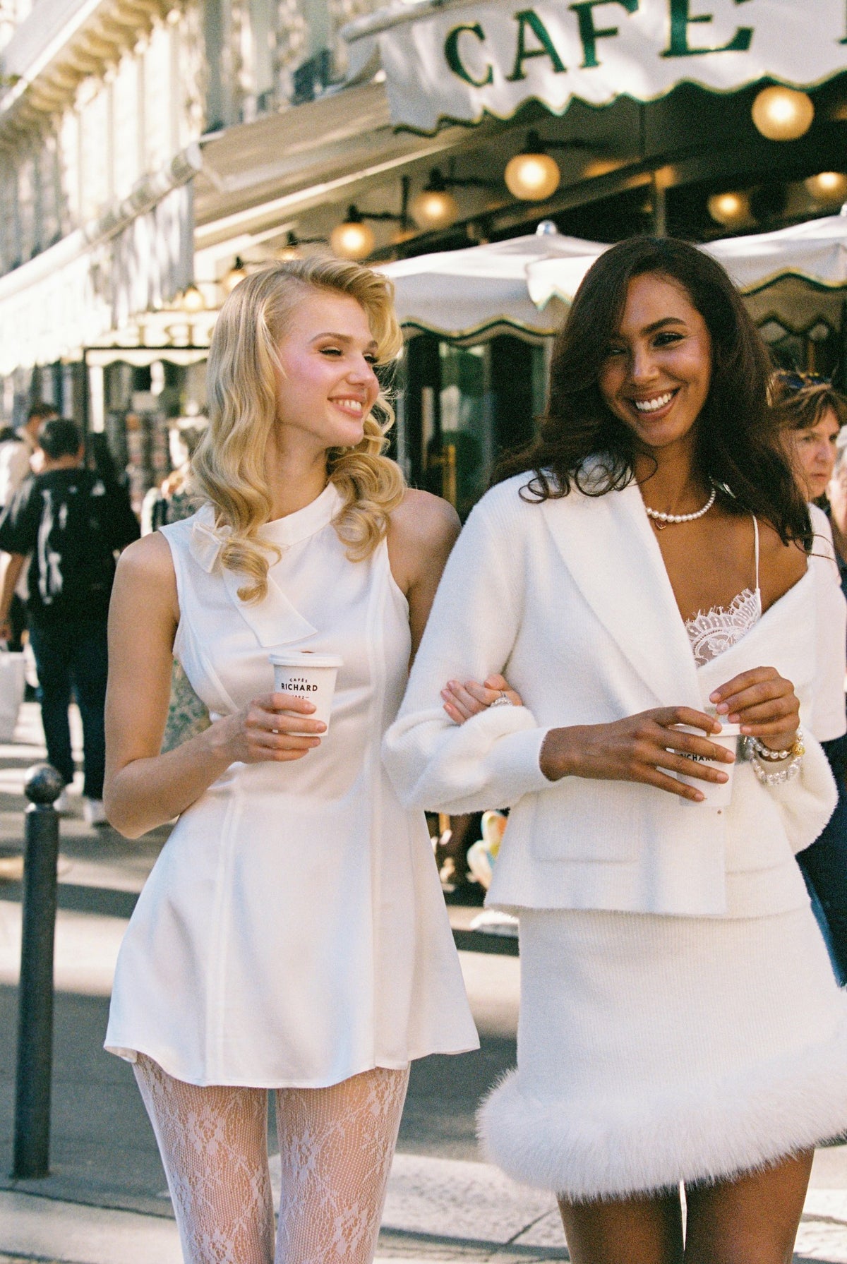 Lila Satin Mini Dress: White Mini Dress for Bridal Shower - Nana Jacqueline