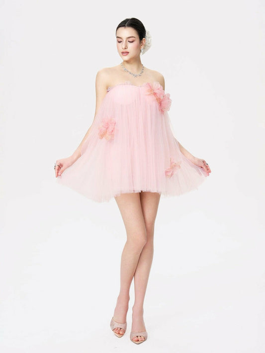 Kensingten Dress: Pink Mini Dress for Engagement Party - Nana Jacqueline