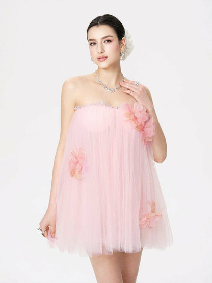 Kensingten Dress: Pink Mini Dress for Engagement Party - Nana Jacqueline
