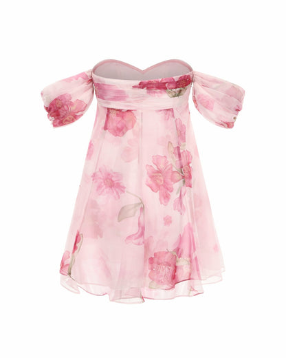 Lilly Dress: Pink Mini Dress for Garden Party - Nana Jacqueline