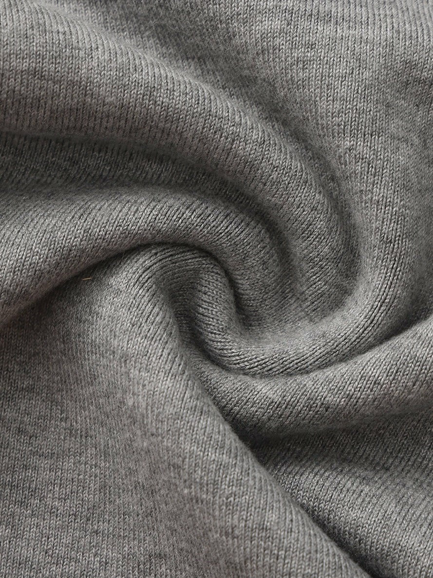 Grey Contrast-Trim Knit Mini Dress - Nana Jacqueline