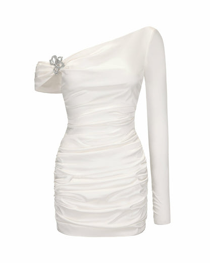 Marlene Dress: White Mini Dress for Bridal Shower - Nana Jacqueline
