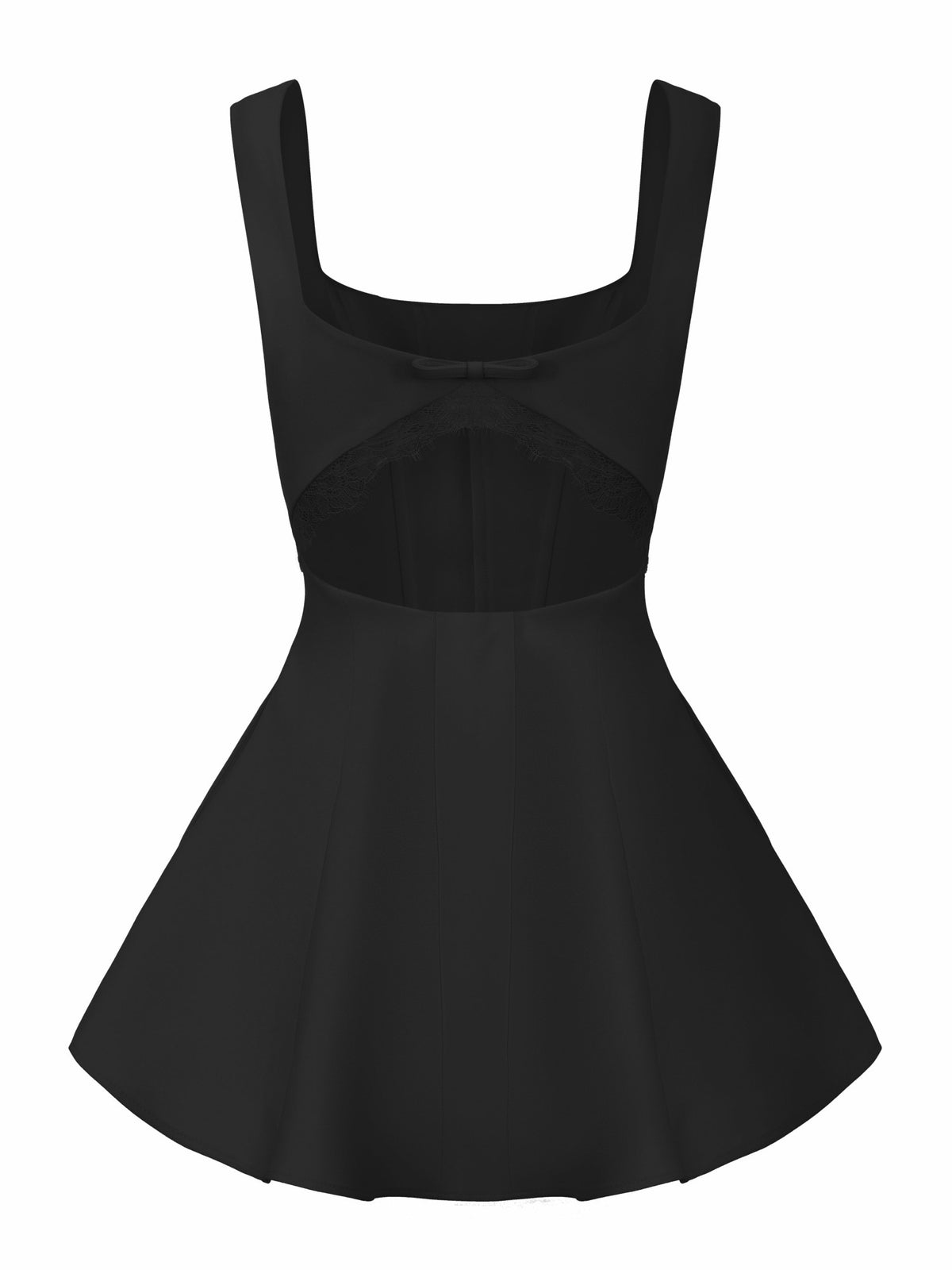 Eliza Square-Neck Black Dress - Nana Jacqueline