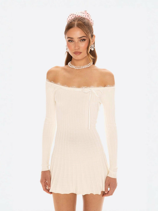 Jenna Dress: White Mini Dress for Bridal Shower - Nana Jacqueline