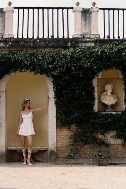 Julisa Dress: White Mini Dress for Bridal Shower - Nana Jacqueline