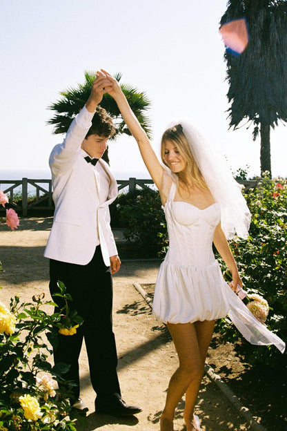 White Mini Dress for Wedding After-Parties - Nana Jacqueline