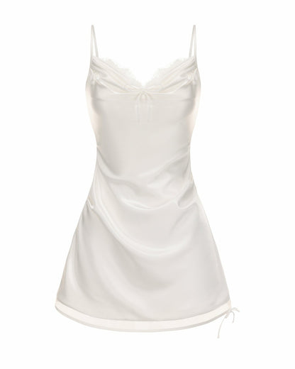 Amara Dress: White Mini Dress for Bridal Shower - Nana Jacqueline