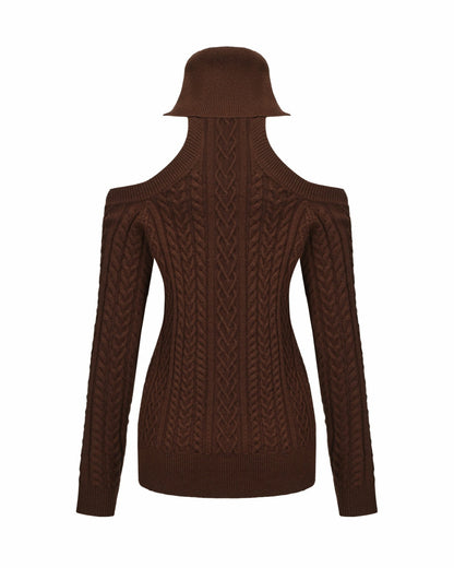 Margo Knit Dress: Brown Mini Dress for Date Night - Nana Jacqueline