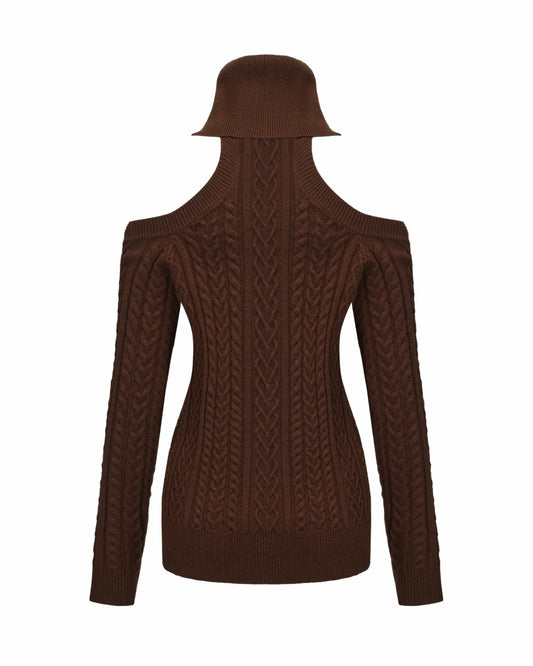 Margo Knit Dress: Brown Mini Dress for Date Night - Nana Jacqueline