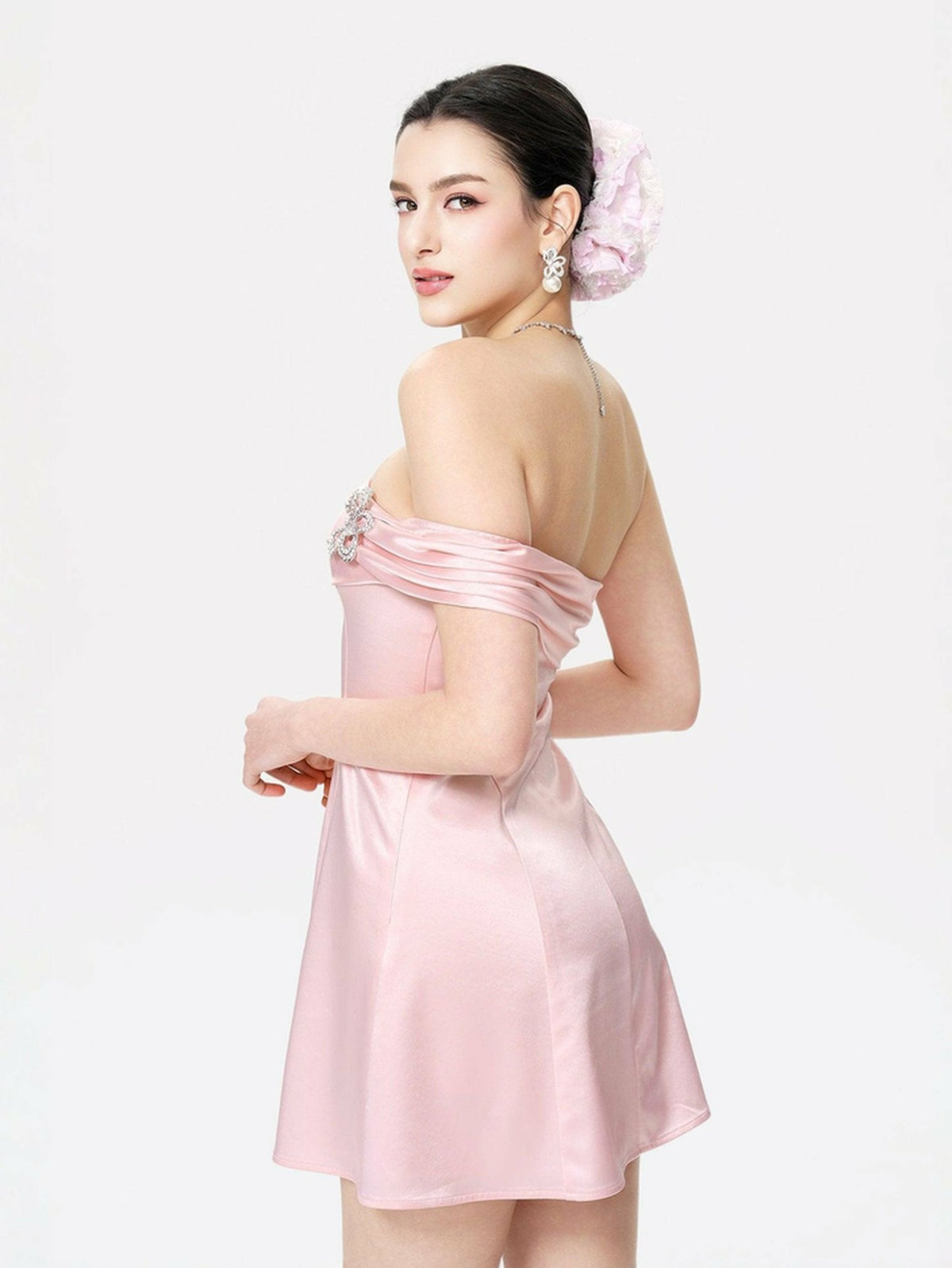 Cornelia Dress: Pink Mini Dress for Bachelorette Party - Nana Jacqueline