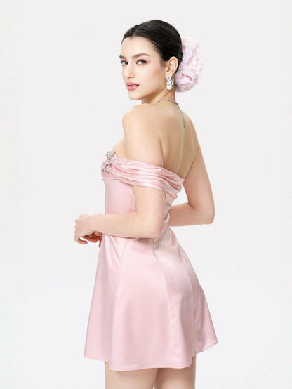 Cornelia Dress: Pink Mini Dress for Bachelorette Party - Nana Jacqueline