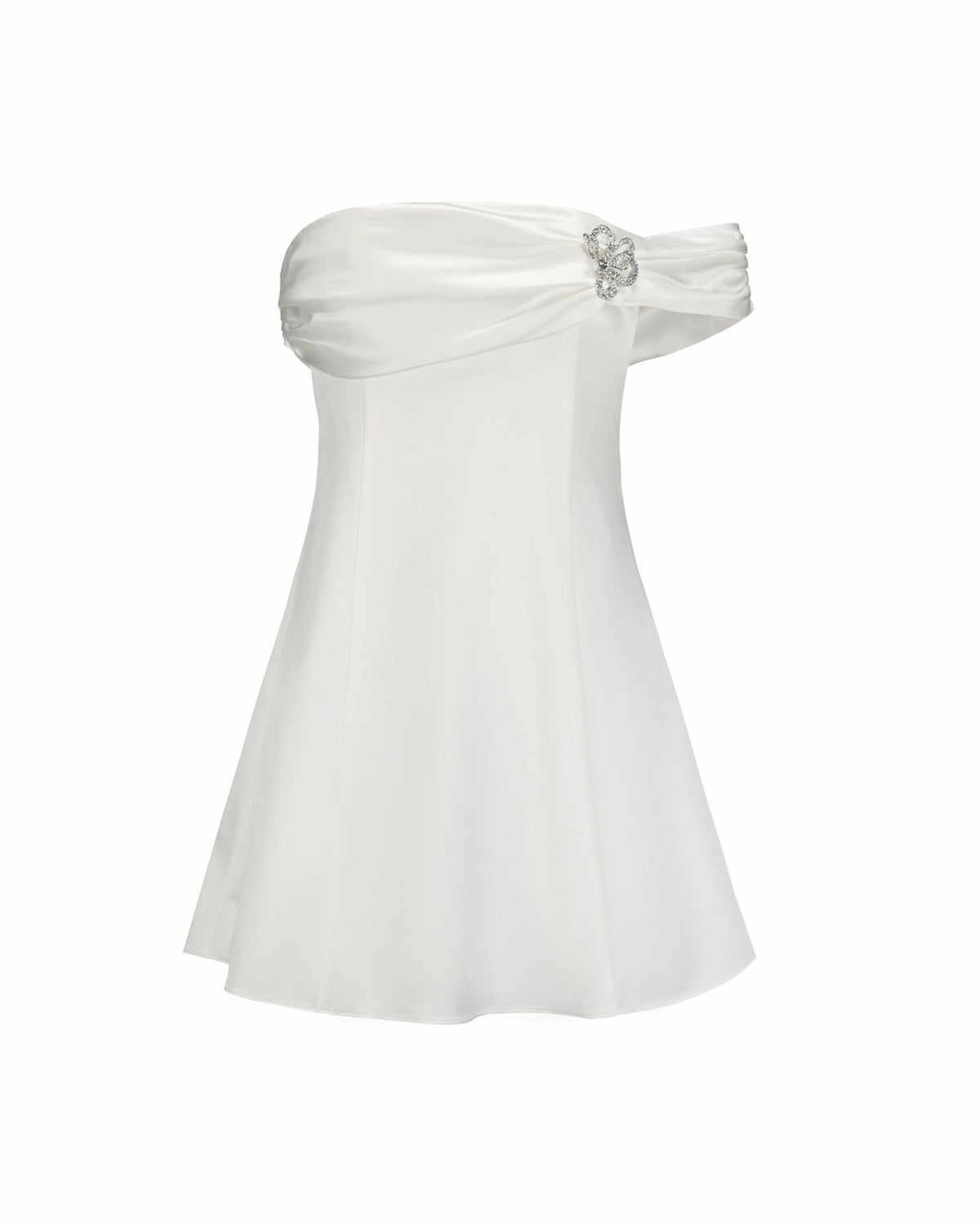 Cornelia Dress: White Mini Dress for Bridal Shower - Nana Jacqueline