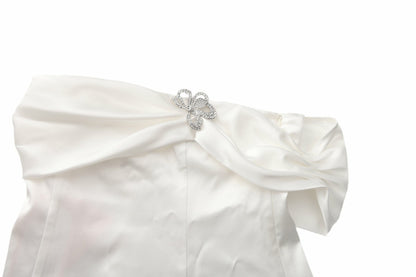 Cornelia Dress: White Mini Dress for Bridal Shower - Nana Jacqueline