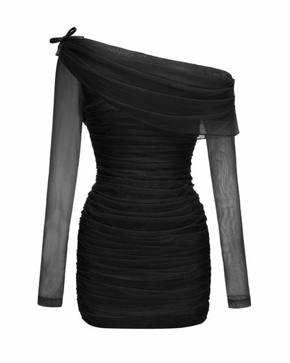 Noelle Dress: Black Mini Dress for Cocktail Party - Nana Jacqueline