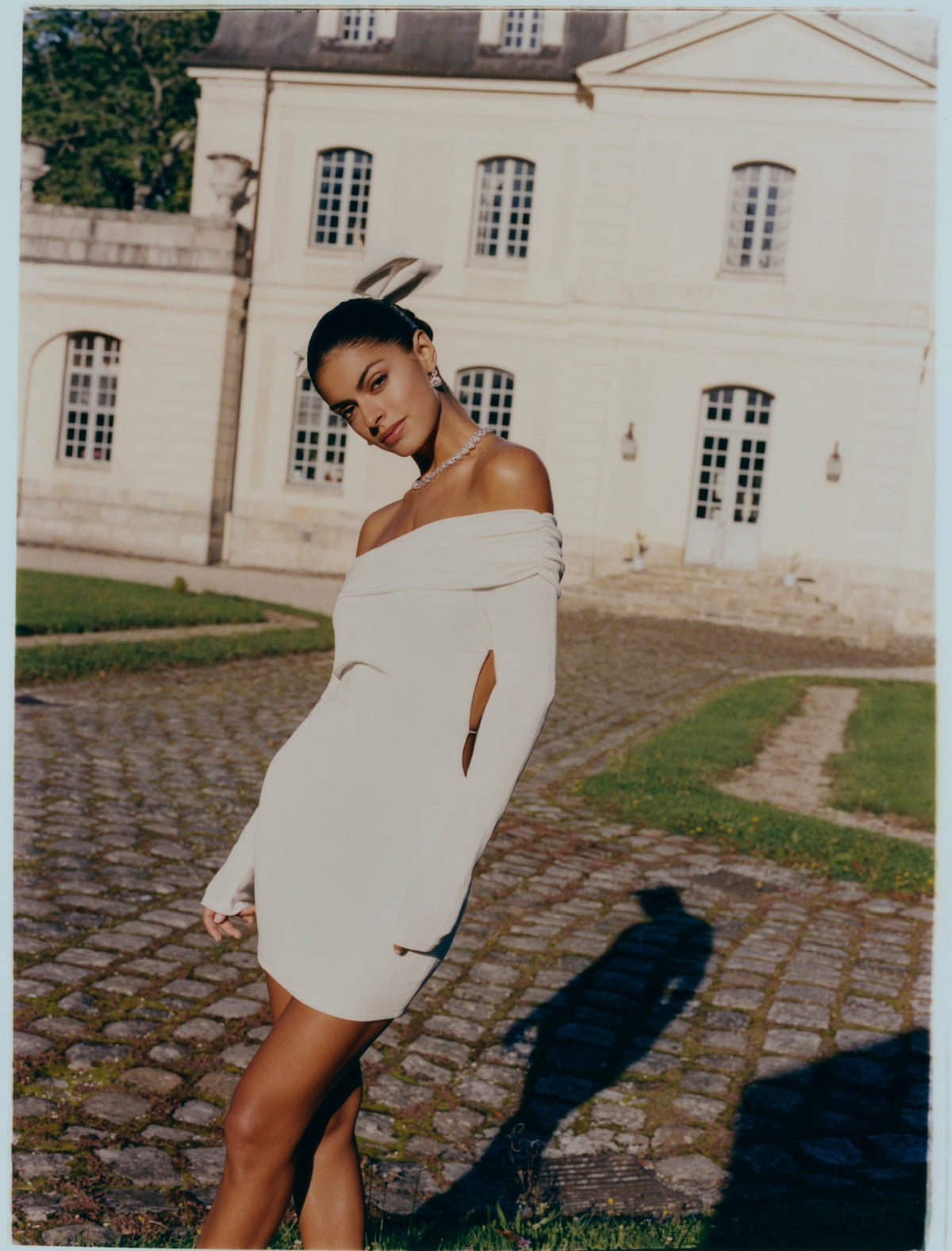 Chantel Dress: White Mini Dress for Bridal Shower - Nana Jacqueline
