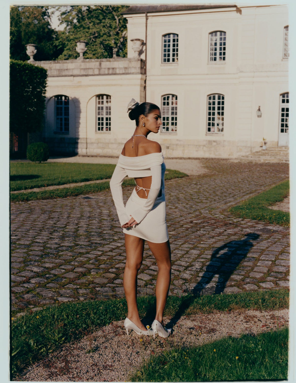 Chantel Dress: White Mini Dress for Bridal Shower - Nana Jacqueline