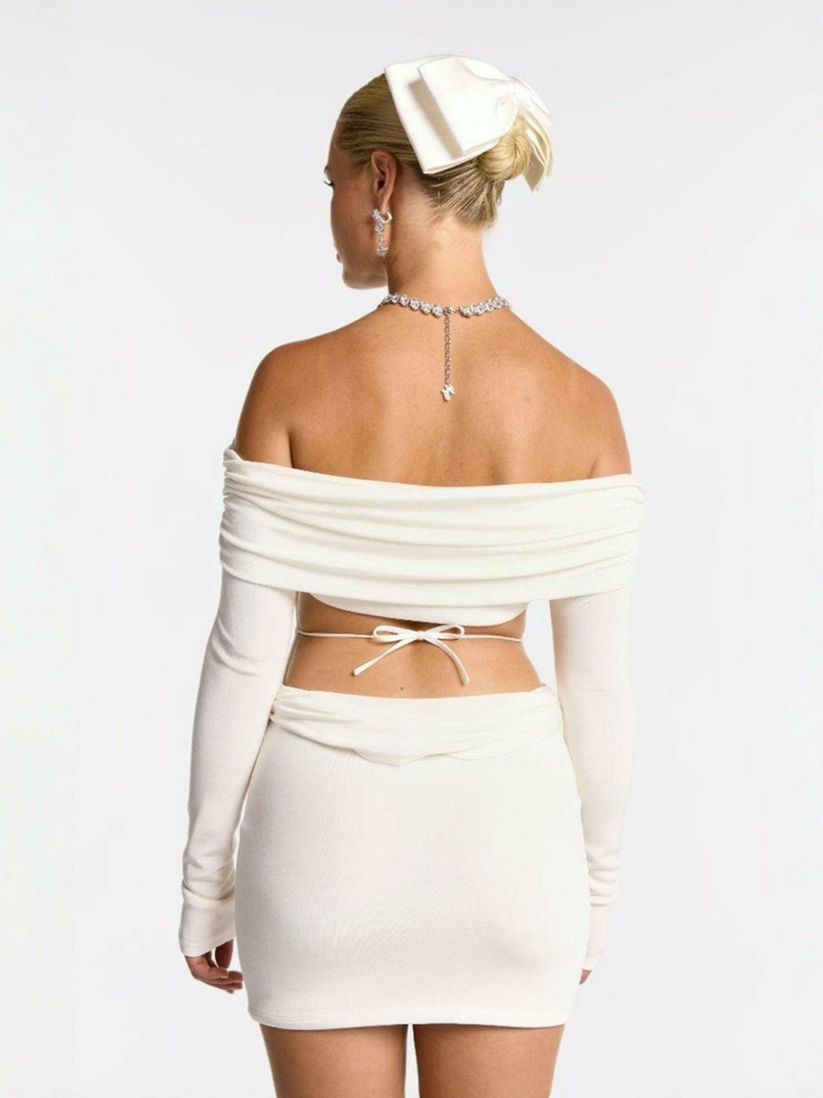 Chantel Dress: White Mini Dress for Bridal Shower - Nana Jacqueline
