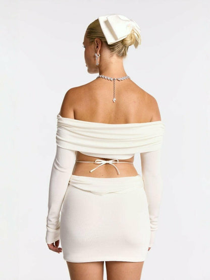 Chantel Dress: White Mini Dress for Bridal Shower - Nana Jacqueline