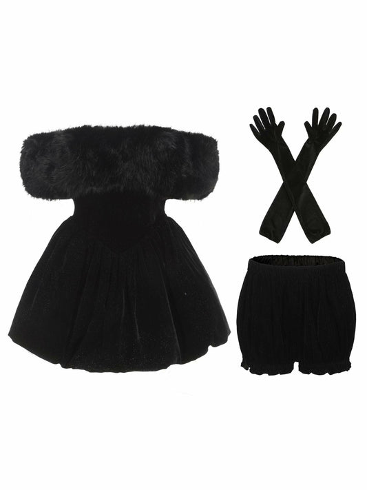 Candice Velvet Dress: Black Mini Dress for Cocktail Party - Nana Jacqueline