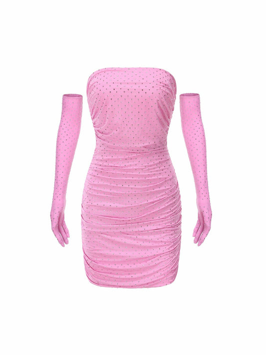 Gina Diamond Dress: Pink Mini Dress for Birthday Celebration - Nana Jacqueline