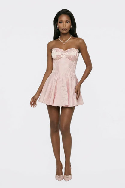 Airina Dress: Pink Mini Dress for Birthday Celebration - Nana Jacqueline