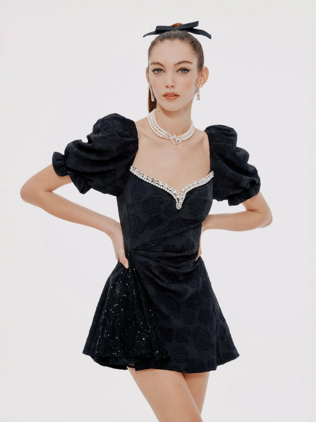 Ysabella Dress: Black Mini Dress for Cocktail Party - Nana Jacqueline