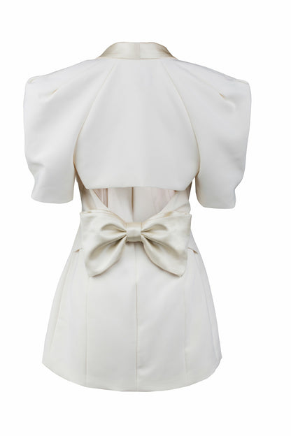 Alia Dress: White Mini Dress for Bridal Shower - Nana Jacqueline