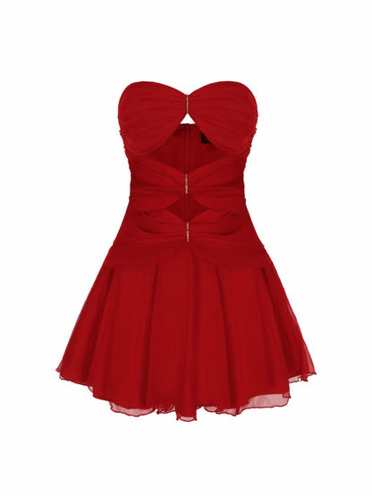 Ilana Dress: Red Mini Dress for Birthday Celebration - Nana Jacqueline