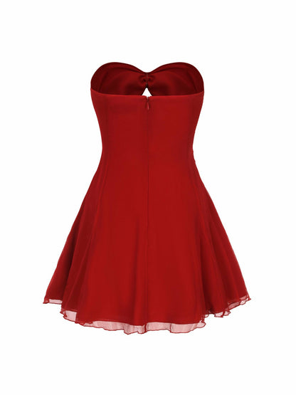 Ilana Dress: Red Mini Dress for Birthday Celebration - Nana Jacqueline