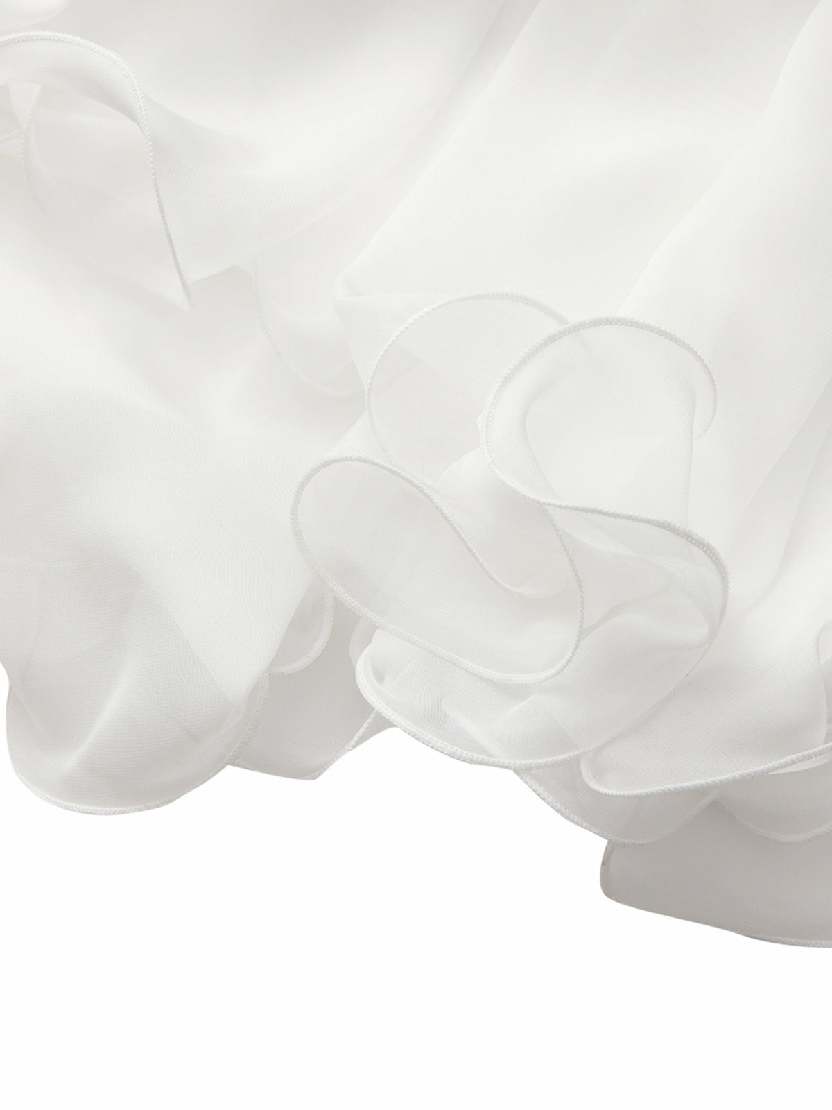 Florence Tiered Chiffon White Dress - Nana Jacqueline